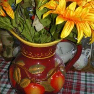 Vintage Hand Painted for Nonni's Larger Pitcher